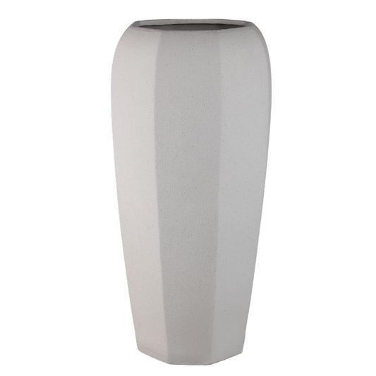 Myrick Crème Keramische Pot Achthoekige Vorm XL 77x37x37 cm