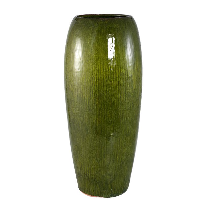 Tamica Donkergroene Keramische Pot L 82x34.5x34.5 cm