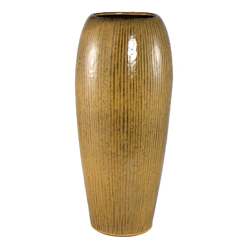 Tamica Donkerbruine Keramische Pot L 82x34.5x34.5 cm