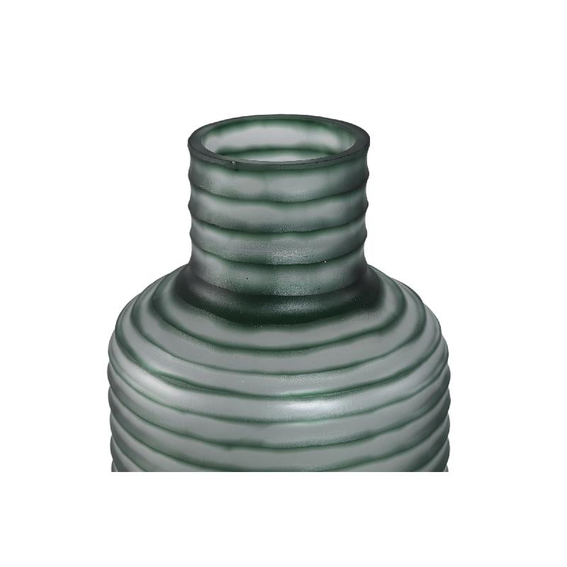 Kalyce Groen Handgesneden Kristalglazen Vaas M 54x19.5x19.5 cm