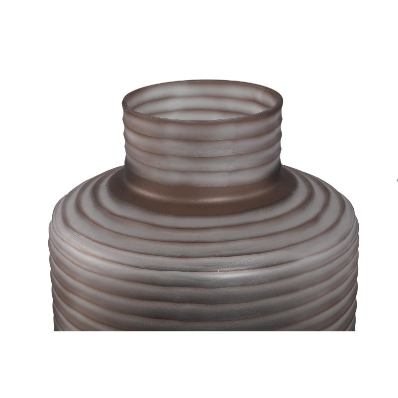 Kalyce Lichtbruine Handgesneden Glazen Vaas S 29x29x29 cm