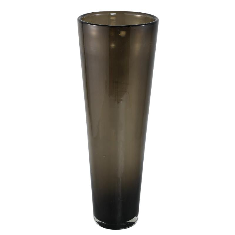 Mehran Bruine Glazen Kranvormige Vaas Groot L 62x22x22 cm