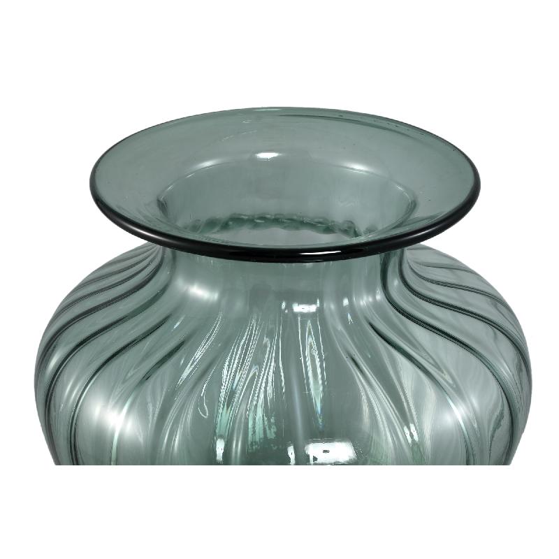 Marlisha Teal Glazen Vaas Groot Rond 40x40x40 cm