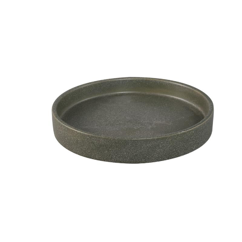 Reemas Groene Keramische Schaal Met Rand Rond M - Set van 6 Stuks 4x25x25 cm