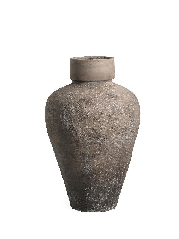 Michle Beige Fiber Cement Vintage Pot L 99x62x62 cm