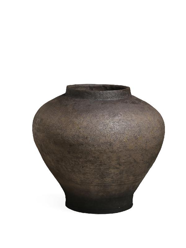 Nakela Donkerbruine Fiber Cement Vintage Pot 71x77.5x77.5 cm