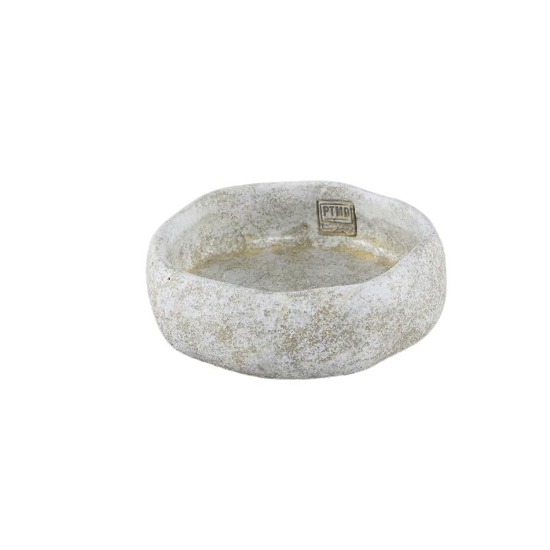 Yadin Witte Onregelmatige Cementschaal S Set van 12 Stuks 6x20x20 cm