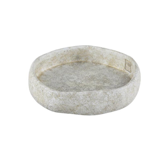 Yadin Witte Onregelmatige Cementschaal M Set van 8 Stuks 6x27x27 cm