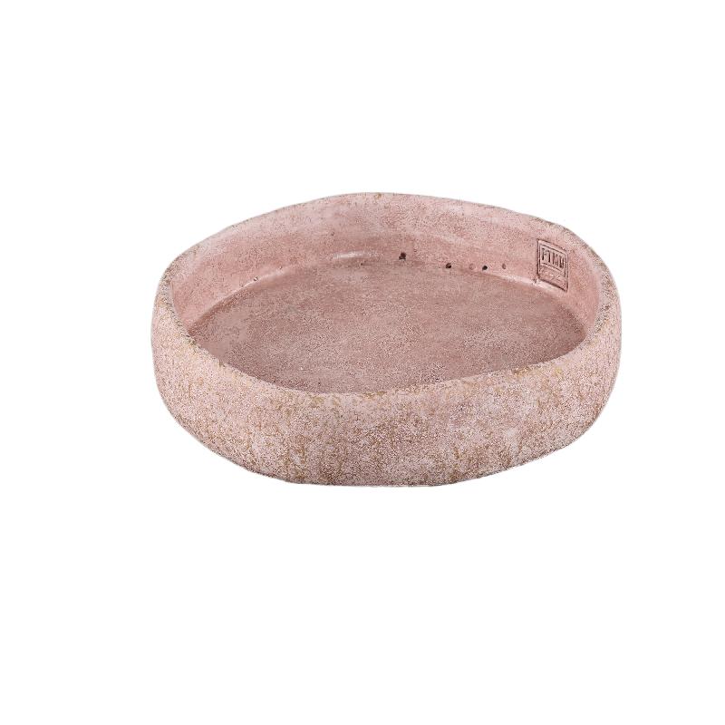 Yadin Roze Irregulaire Cementschaal M Set van 8 6x27x27 cm