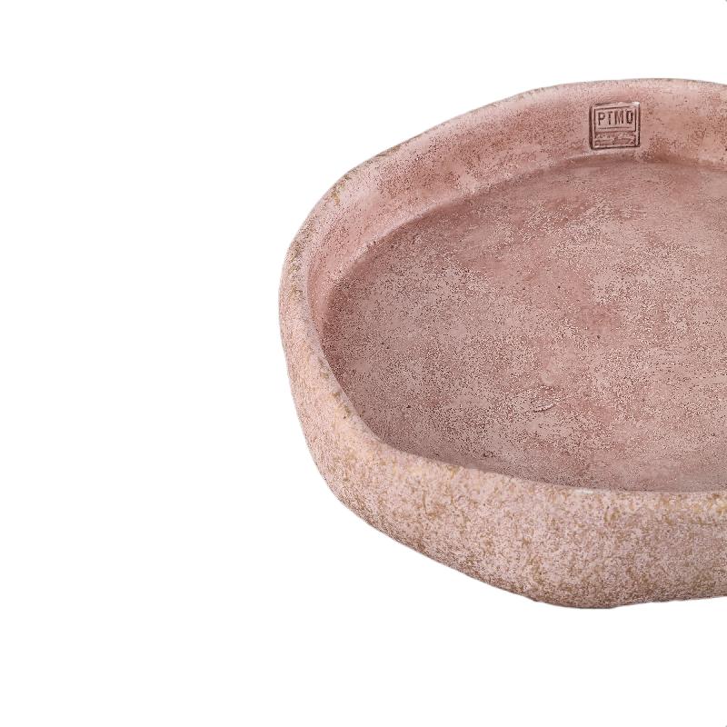 Yadin Roze Schaal Onregelmatig Gevormd Cement Set van 6 Stuks 6x35x35 cm
