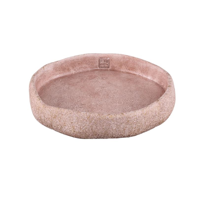Yadin Roze Schaal Onregelmatig Gevormd Cement Set van 6 Stuks 6x35x35 cm