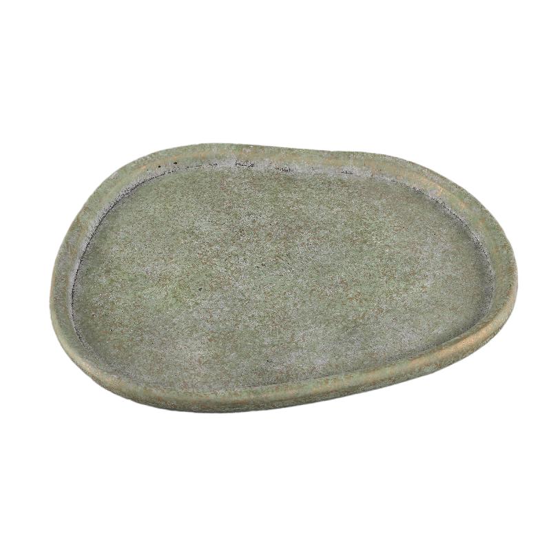 Killeen Groen Organisch Gevormd Cementschotel Set van 6 Stuks L 3x39x34 cm