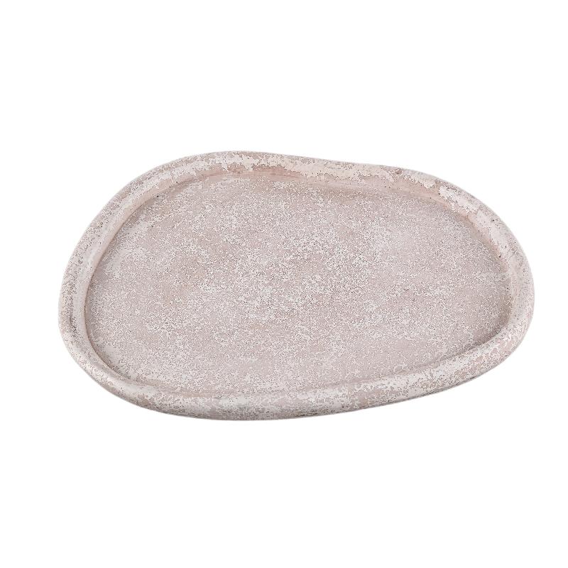 Killeen Cream Organisch Gevormd Cementschotel L – Set van 6 Stuks 3x39x34 cm