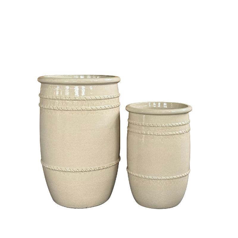 Lilliah Crème Keramische Pot Set Van 2 79x50x50 cm