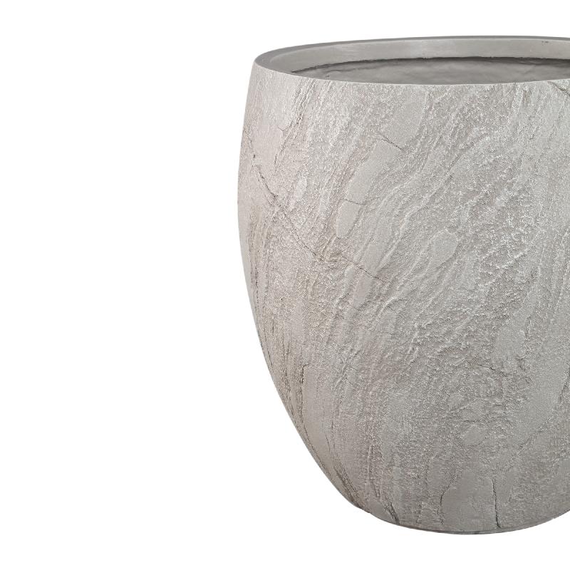 Berwin Beige Fiber Cement Rock Pot Set Van 3 Bombay 55.5x55x55 cm