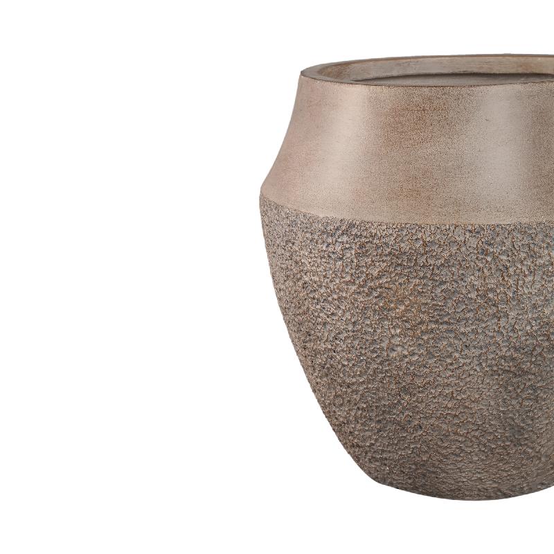 Pearce Taupe Fibercement Pot Set Van 2 55x57.5x57.5 cm