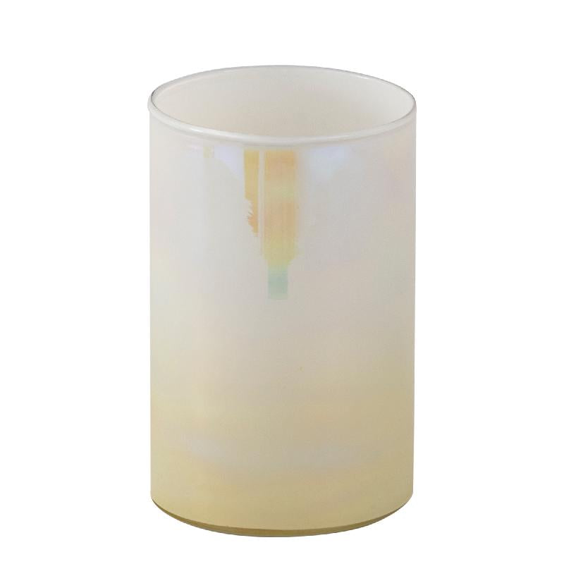 Darcy Crème Rond Glas Windlicht Ombre Effect L Set van 8 16.5x10x10 cm