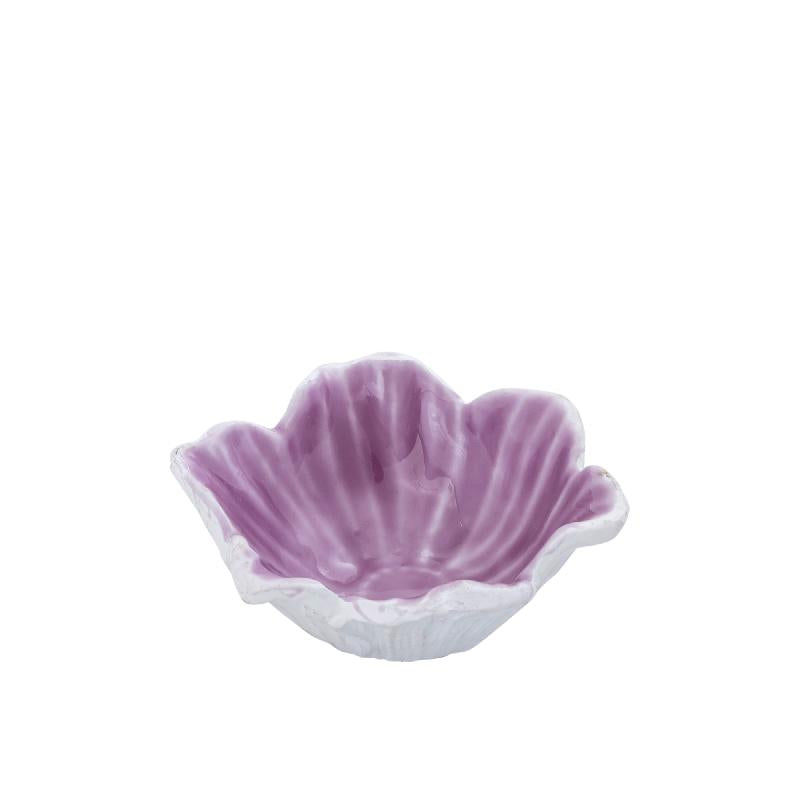 Wonda Paarse Gietaluminium Bloemvormige Schaal S Set van 8 Stuks 4x12x12 cm