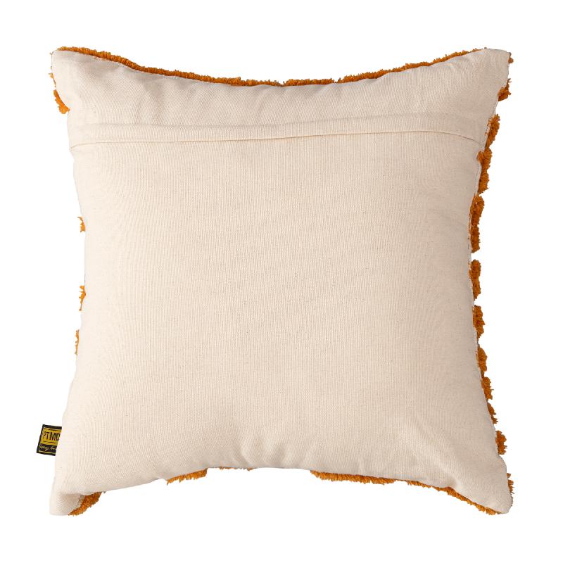 Genica Oranje Vierkant Katoenen Sierkussen Set van 4 45x45x10 cm