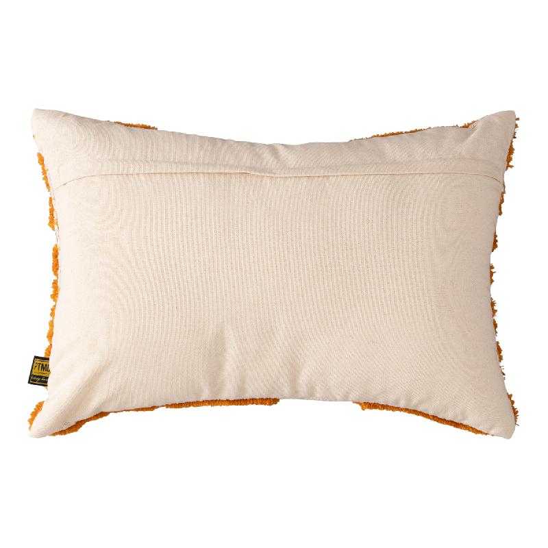 Genica Oranje Rechthoekige Kussen Set van 4 Stuks met Borduurwerk 40x60x10 cm