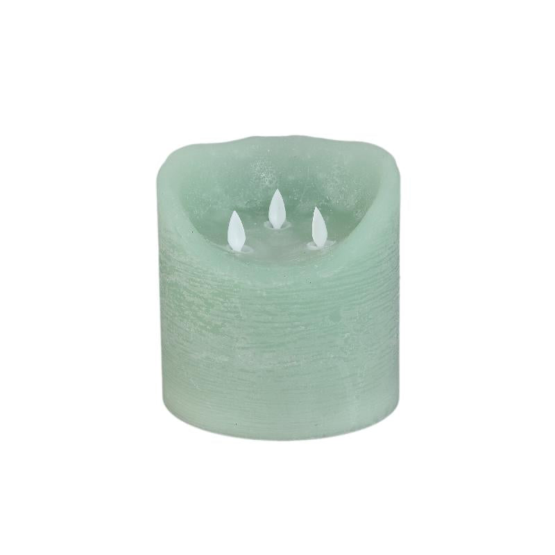 LED-Kaars Sage Leaf Rustiek Verplaatsbaar 3 Vlammen Set Van 6 Stuks 15x15x15 cm