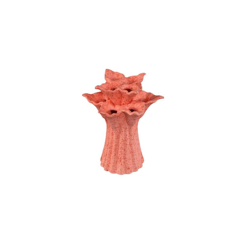 Ellodie Roze Keramische Tulpvaas Set van 4 Stuks 20.5x17x17 cm