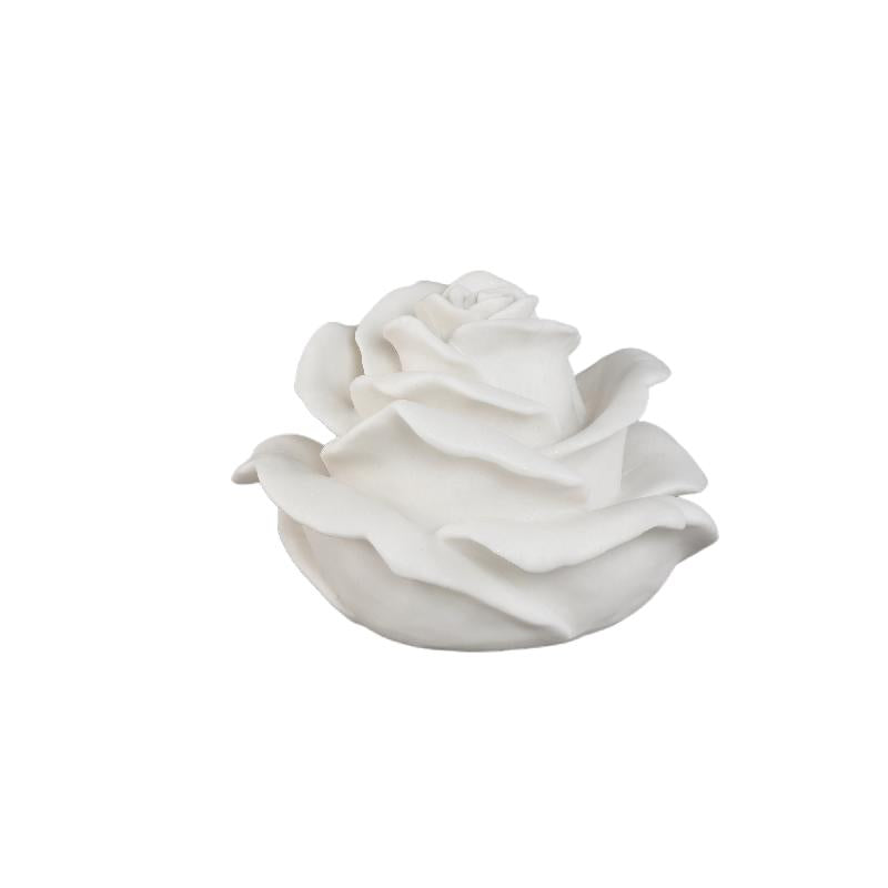 Aveda Witte Roos Poly Led-Licht Oplaadbaar Laag 26x35x34 cm