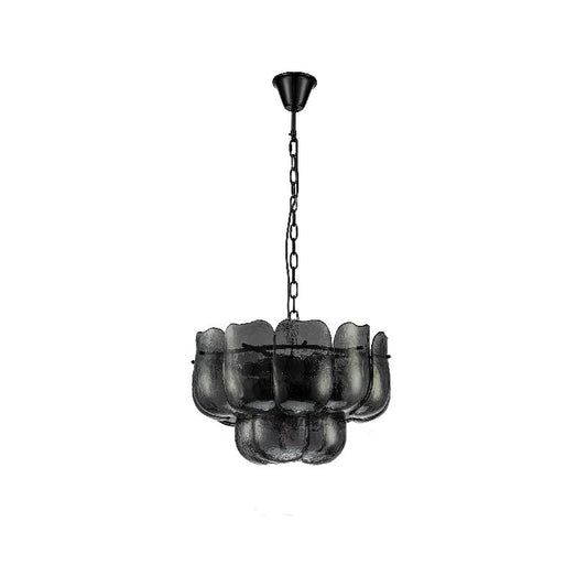 Vila Grijs Glas Hanglamp Rond S 32x52x52 cm