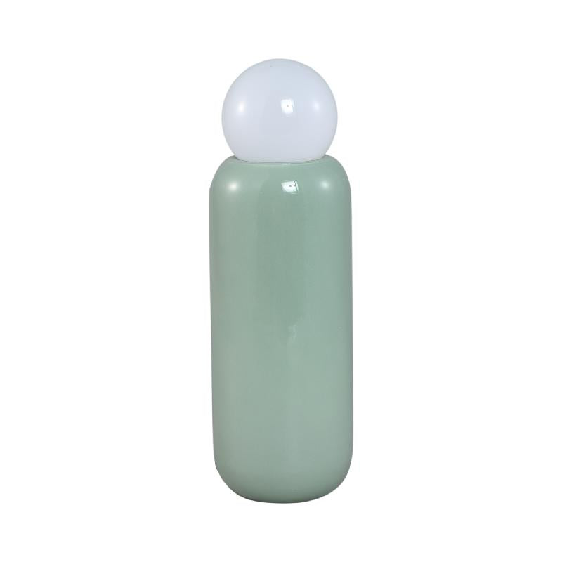 Garine Mint Groen Glazen LED Lamp Oplaadbaar Set van 2 30x10x10 cm
