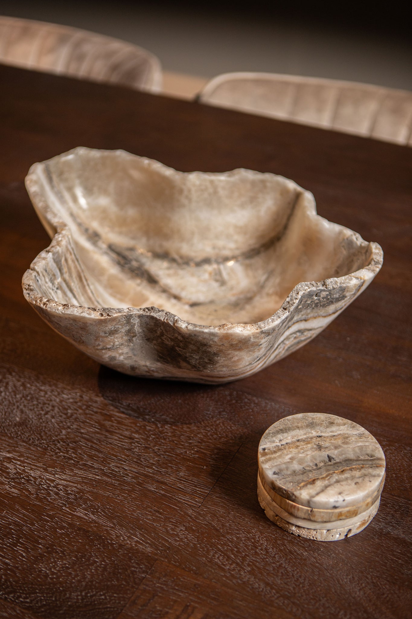 Brooker Natural Onyx Lapis Golvende Schaal 12x45x35 cm