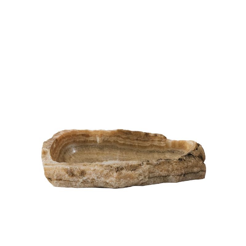 Keller Natuurlijke Onyx Lapis Gevormde Schaal Met Dik Randje 7x40x35 cm