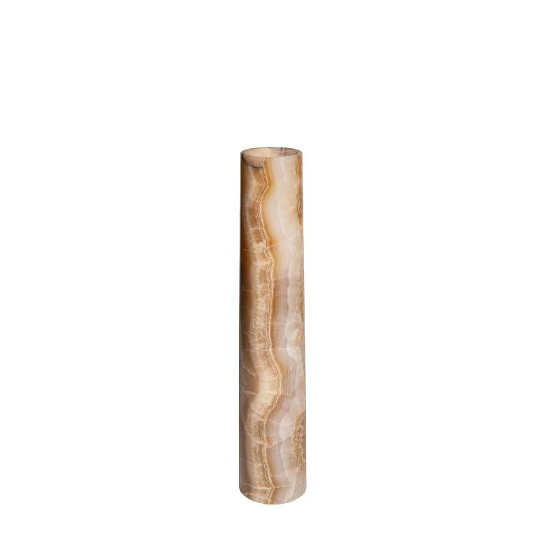 Aylan Natuurlijke Onyx Lapis Ronde Vaas Hoog 50x10x10 cm