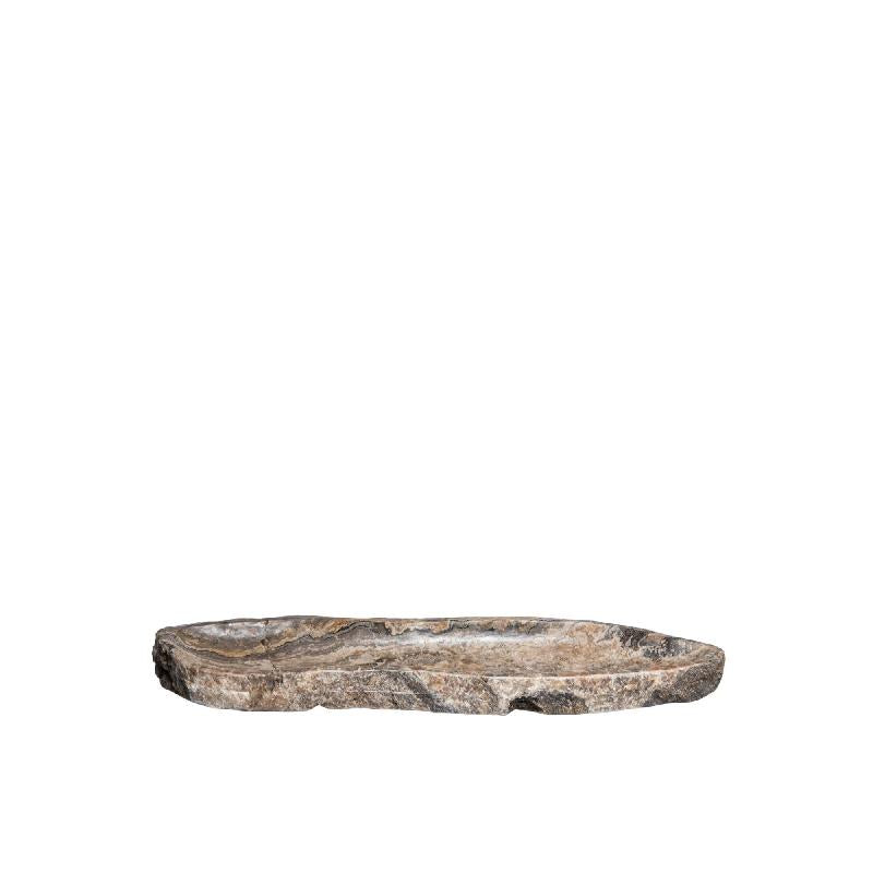 Megon Natuurlijke Onyx Lapis Ovale Schaal 7x70x25 cm