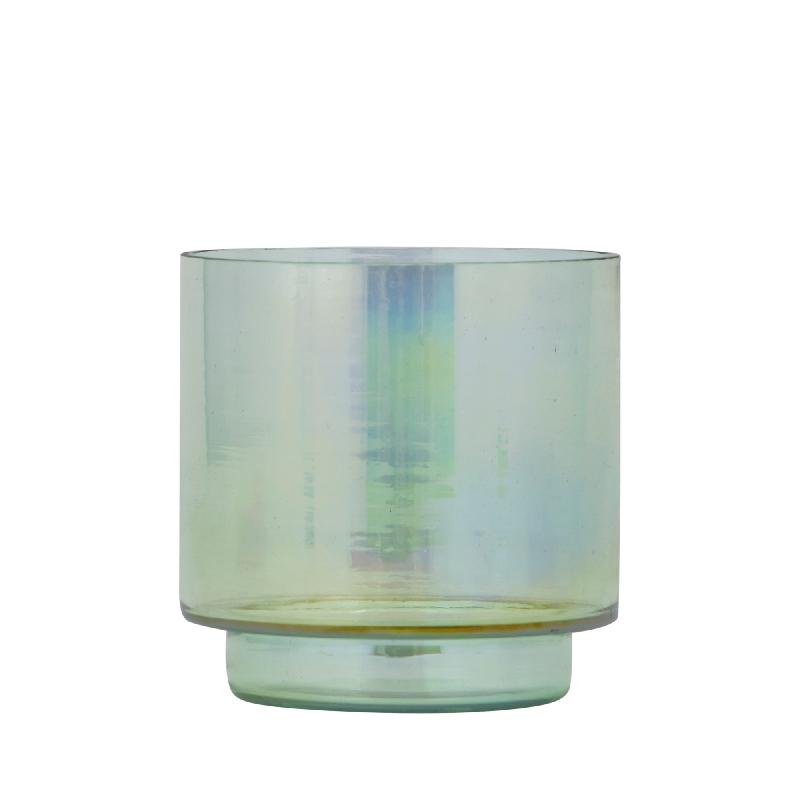 Marabel Groen Rond Glazen Theelicht Set van 12 Stuks 10x10x10 cm