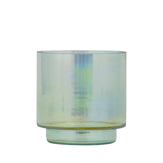 Marabel Groen Rond Glazen Theelicht Set van 12 Stuks 10x10x10 cm