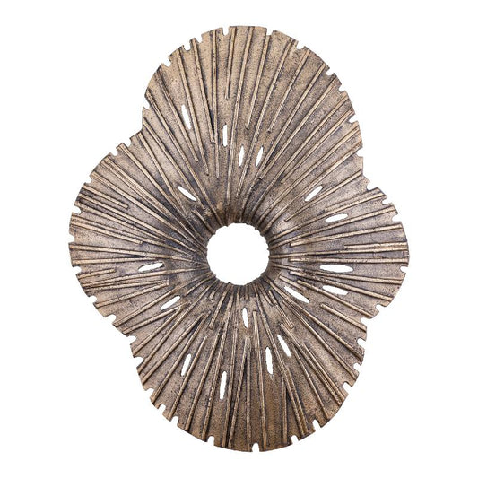Vija Gouden Gietaluminium Organisch Open Wandpaneel L 72x58x7 cm