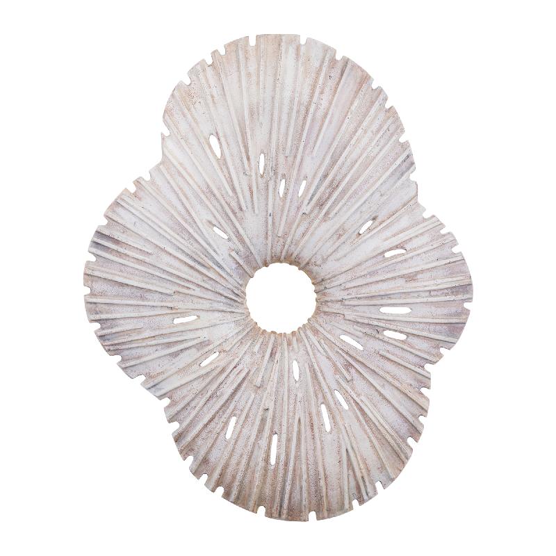 Vija Beige Gietaluminium Organisch Open Wandpaneel L 72x58x7 cm
