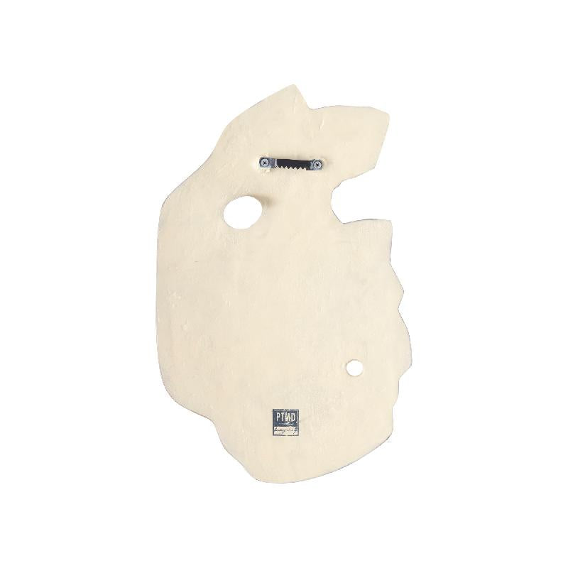 Enrike Beige Gegoten Aluminium Ruw Textuur Wandpaneel Set van 2 39x25x4 cm