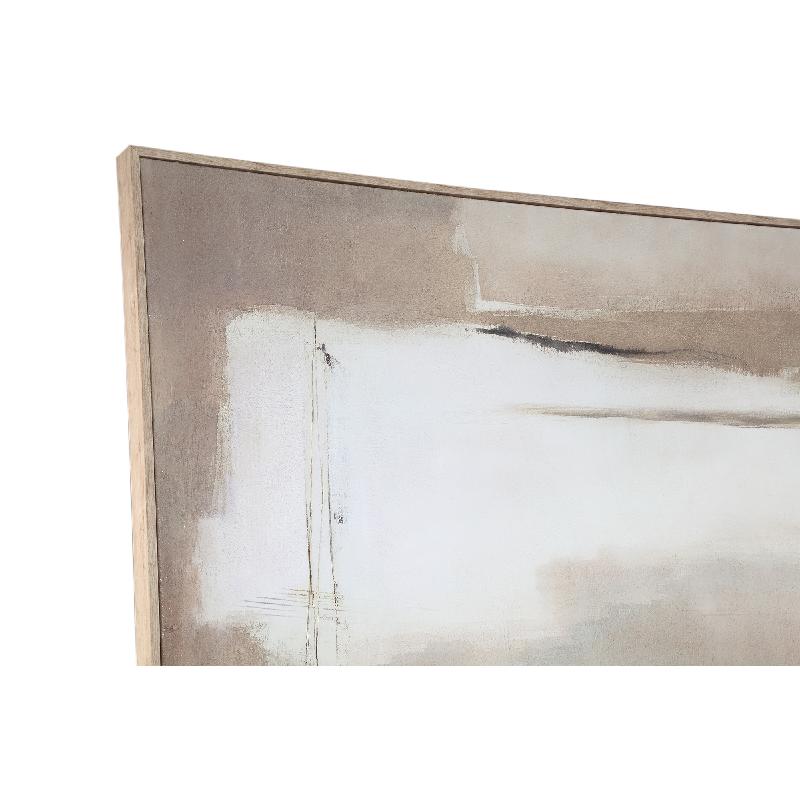 Olger Beige Abstract Canvas Wandpaneel Met Lijst A 152.5x122.5x5 cm