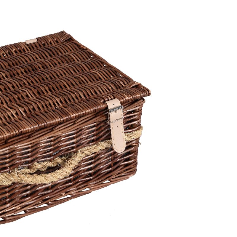 Kinzey Bruin Wilgen Picknickmandje Voor 2 Personen 20x45x30 cm