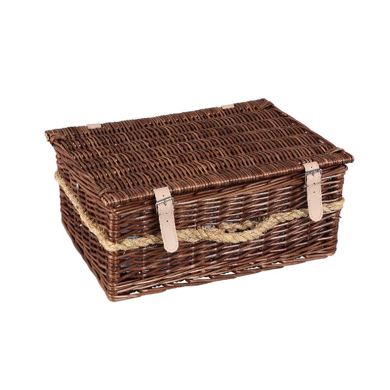 Kinzey Bruin Wilgen Picknickmandje Voor 2 Personen 20x45x30 cm