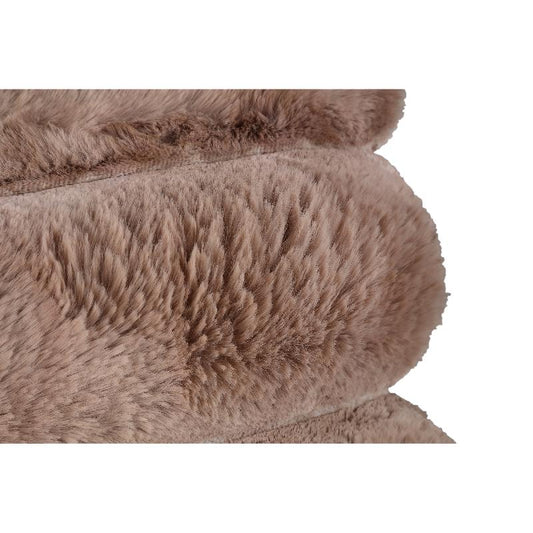 Divvo Bruin Neplont Dikke Rib Kussen Set van 4 Stuks Vierkant 45x45x14 cm