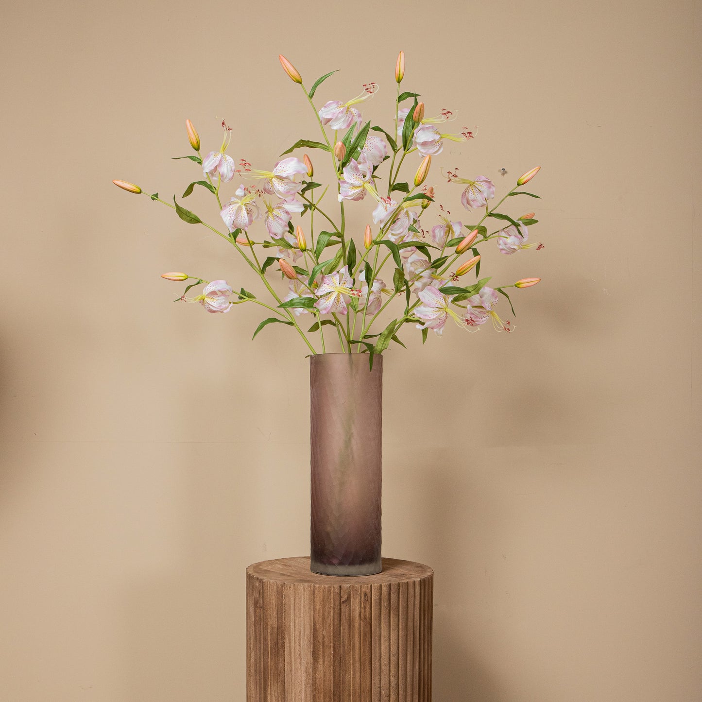 Lily Flower Roze Lelie Spray Set van 8 Stuks 117x49x31 cm