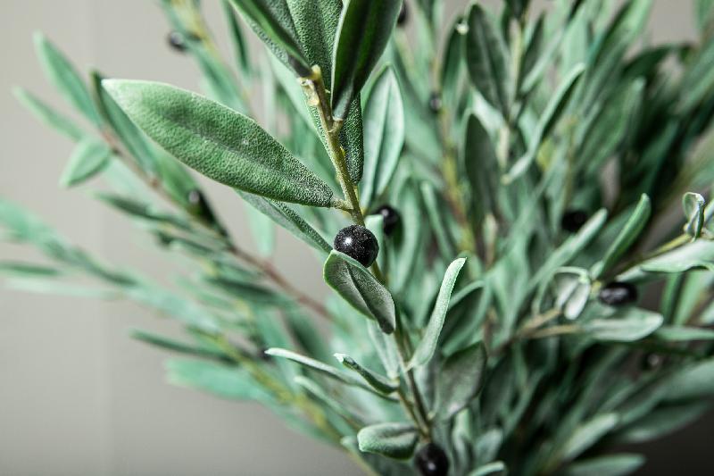 Leaves Plant Groene Olijfbladeren Spray Groot - Set van 12 99x72x30 cm