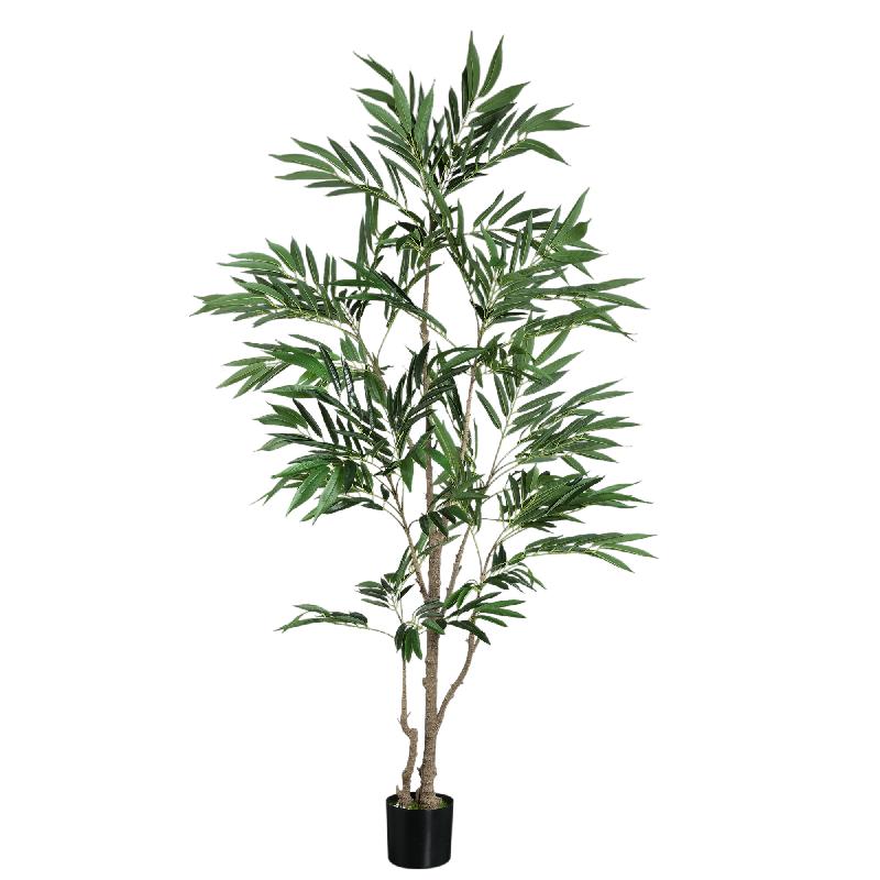 Tree Green Ficus Benjamina Plant In Zwarte Pot 185x110x110 cm