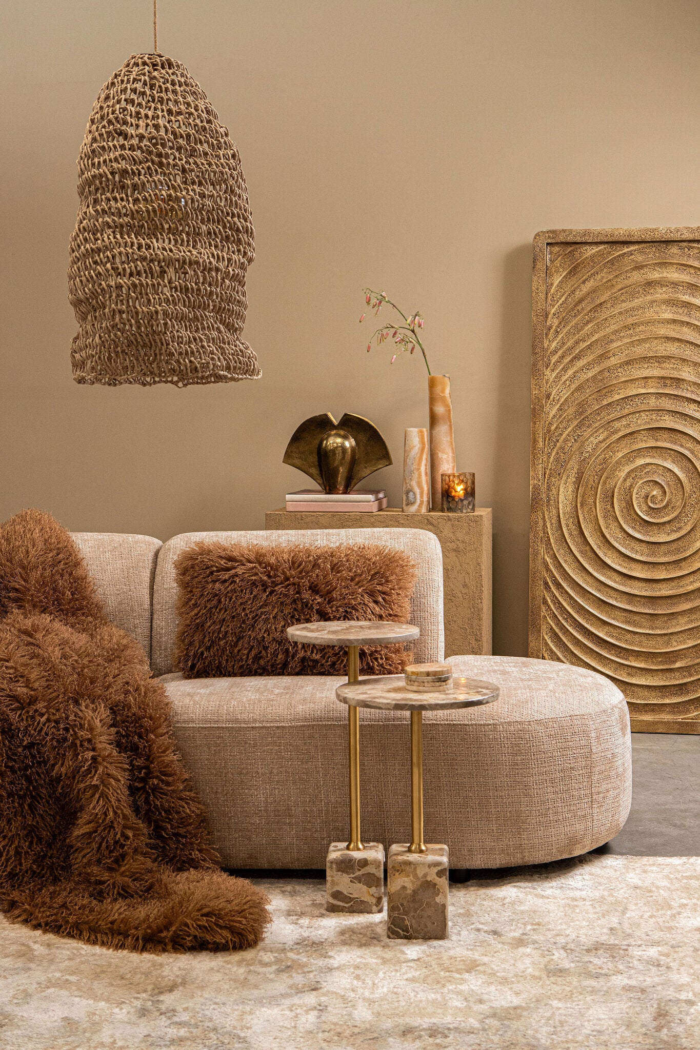 Dayo Natuurlijke Papieren Touw Hanglamp Open Lang 80x40x40 cm