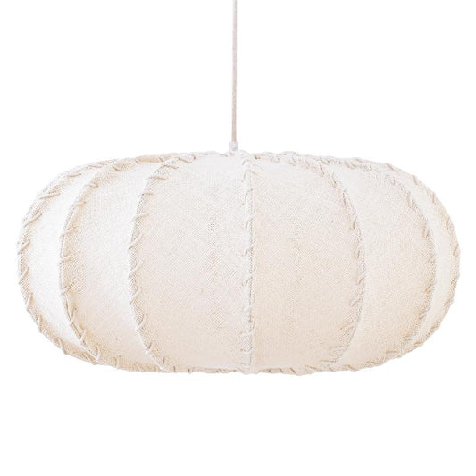 Myka Crème Jute Hanglamp Plat Rond L 30x58x58 cm
