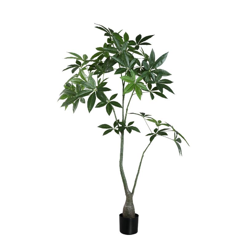 Leaves Plant Groene Pachira Plant In Pot 150x75x75 cm
