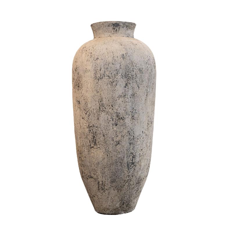 Gisel Cream Cement Fiber Big Jar Pot High 165x75x75 cm