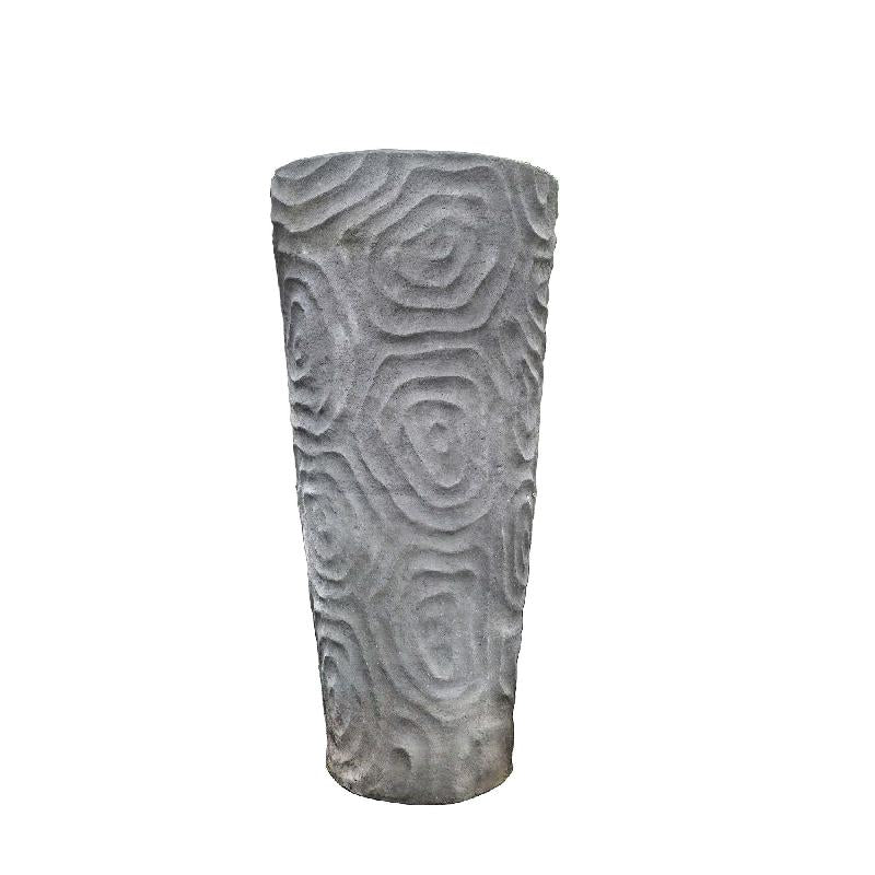 Beth Grijze Cement Plantenpot Organisch Patroon M 200x97x97 cm